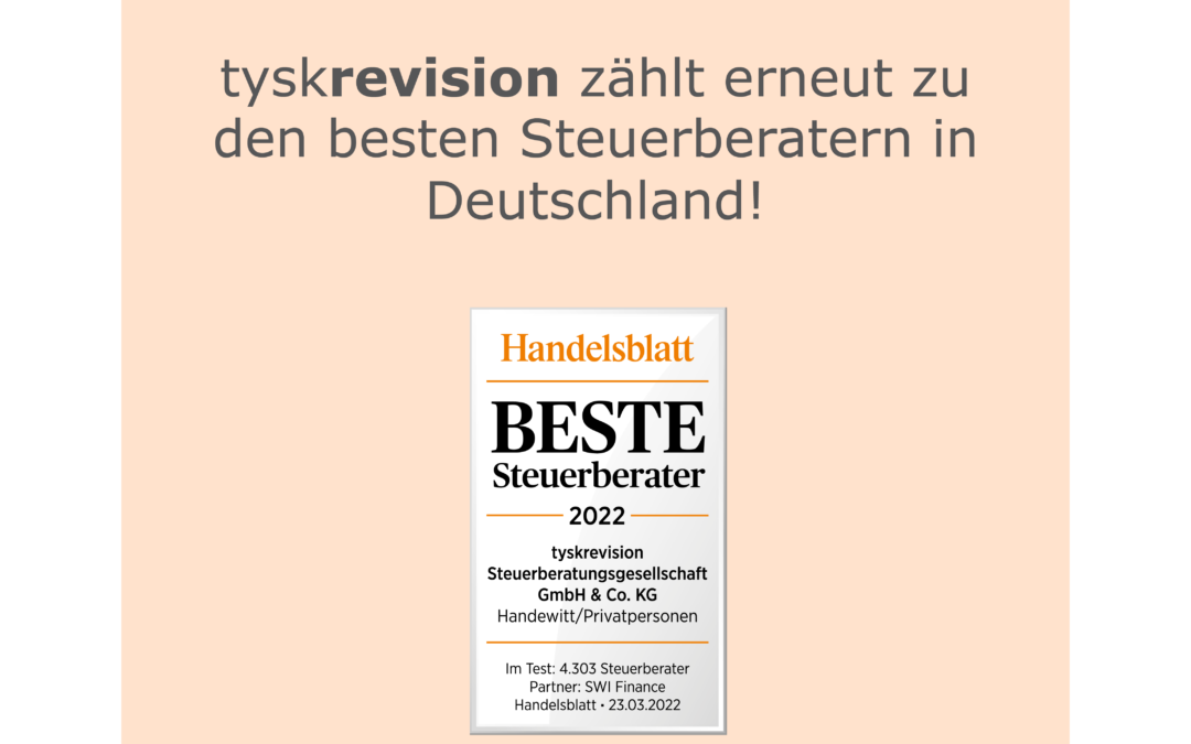 tyskrevision zählt erneut zu den besten Steuerberatern in Deutschland